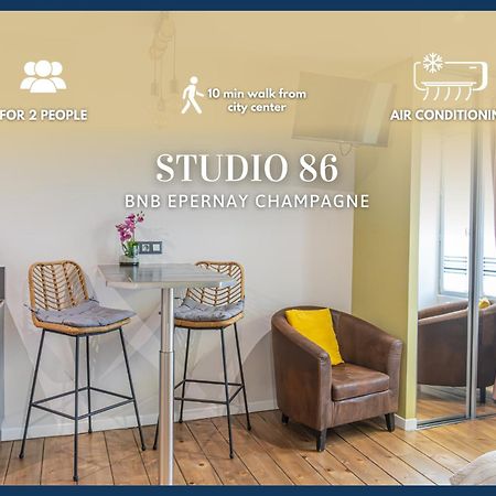 Studio 86 - Climatisation & Proche Centre-Ville- 2 Personnes - Bnb Épernay Exteriör bild